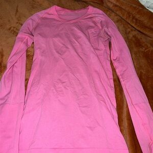 long sleeve lululemon pink swiftly tech